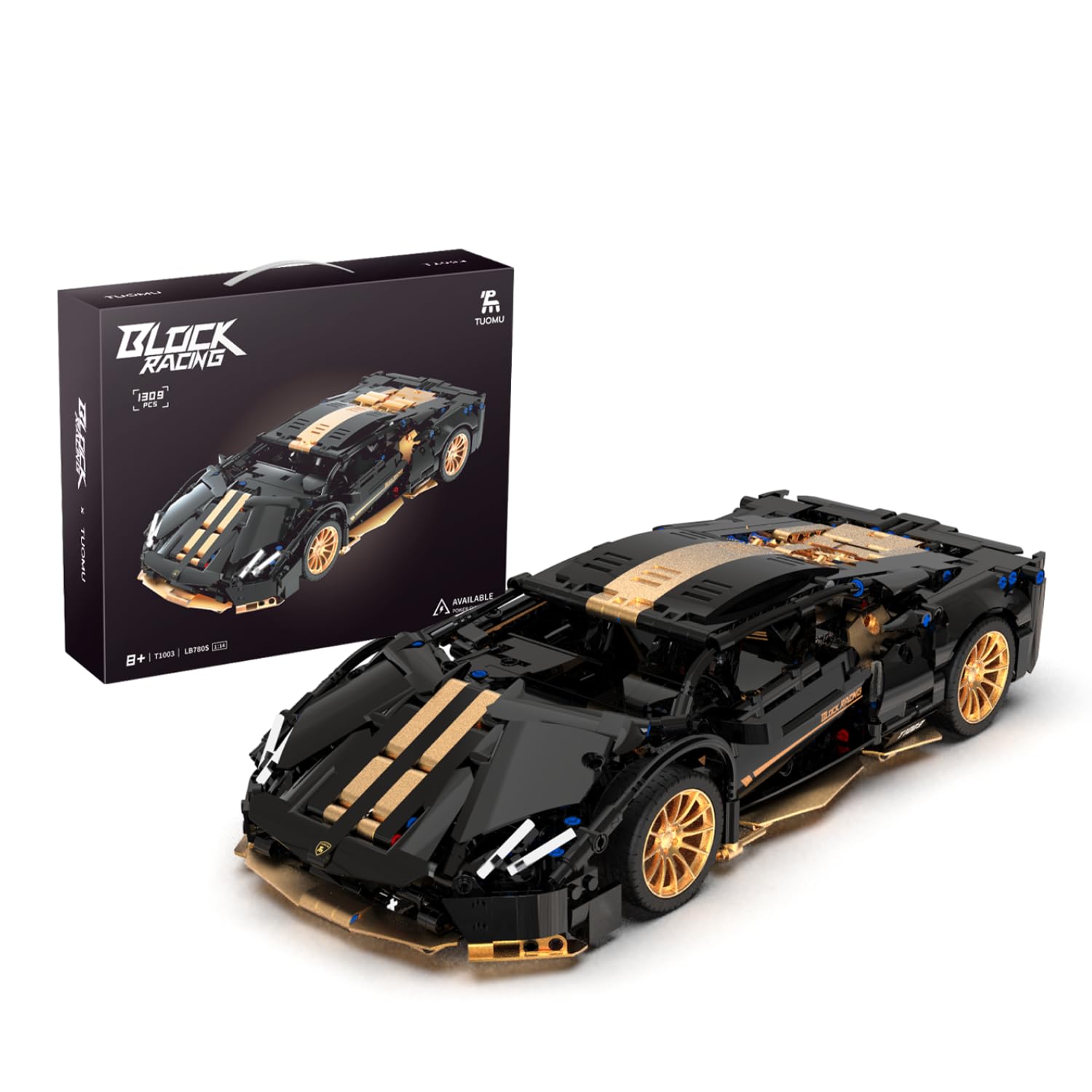 TUOMU LP780 Racing Car Building Blocks Set, T1003 1:14 Scale Model